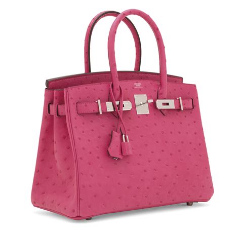 Hermès Rose Tyrien Ostrich Birkin 30 Palladium Hardware